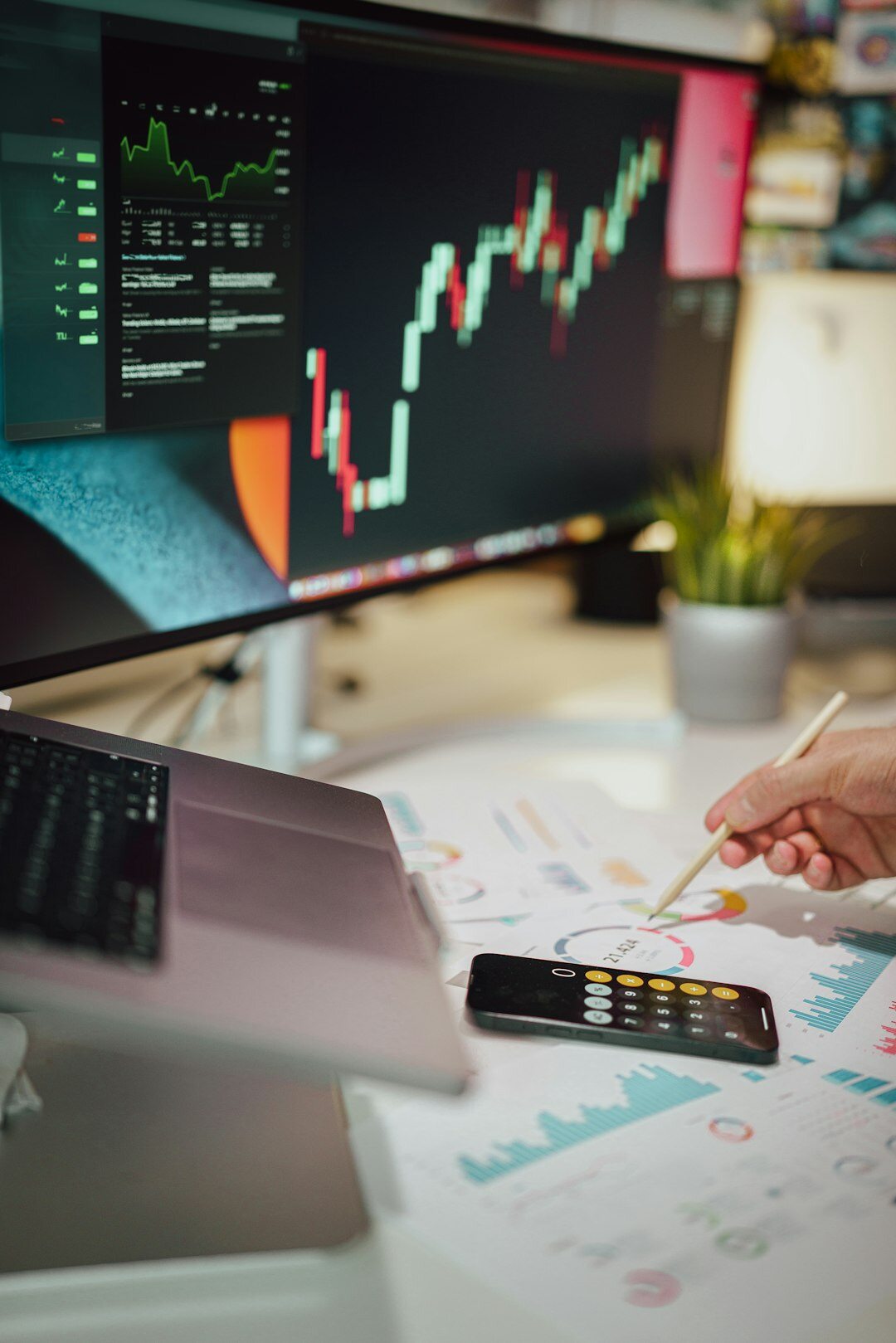 data visualization on monitor